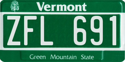 VT license plate ZFL691