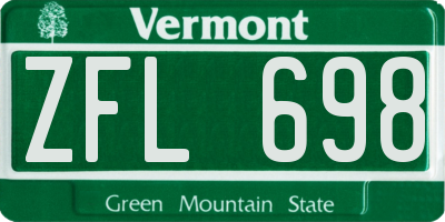VT license plate ZFL698