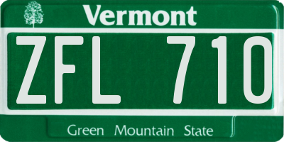 VT license plate ZFL710