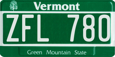 VT license plate ZFL780