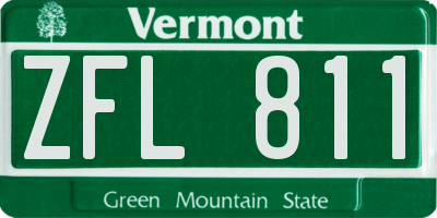 VT license plate ZFL811