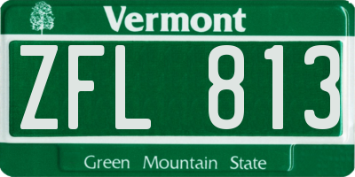 VT license plate ZFL813