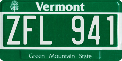 VT license plate ZFL941