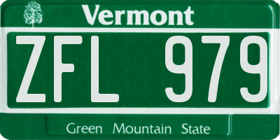 VT license plate ZFL979