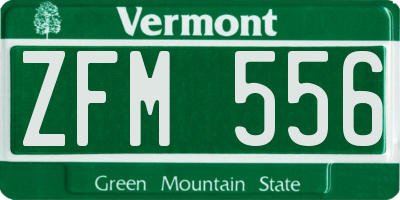 VT license plate ZFM556