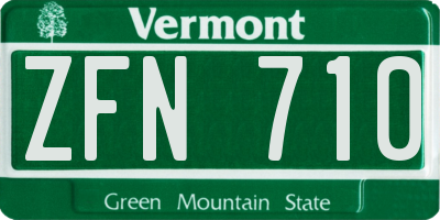 VT license plate ZFN710