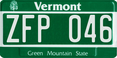 VT license plate ZFP046