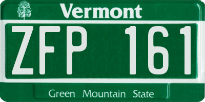 VT license plate ZFP161