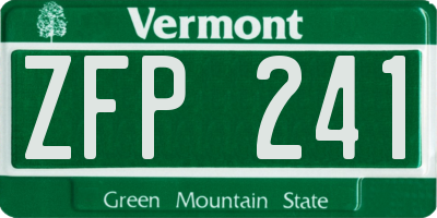 VT license plate ZFP241