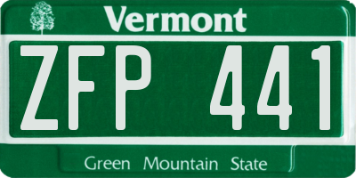 VT license plate ZFP441