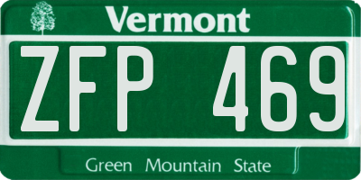 VT license plate ZFP469