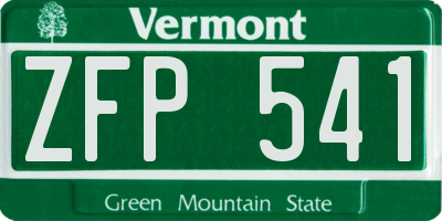 VT license plate ZFP541