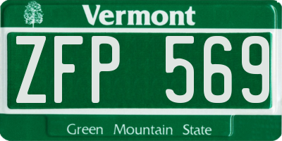 VT license plate ZFP569