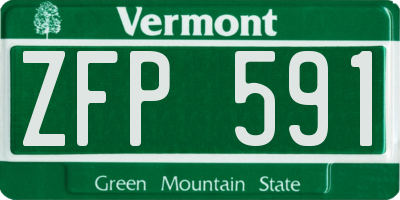 VT license plate ZFP591