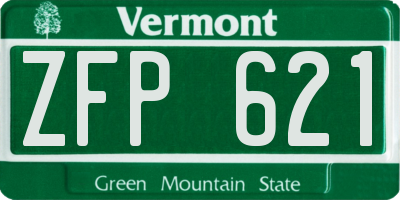 VT license plate ZFP621