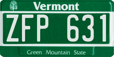 VT license plate ZFP631