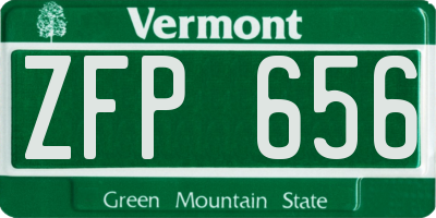 VT license plate ZFP656