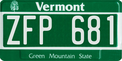 VT license plate ZFP681