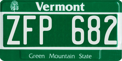 VT license plate ZFP682