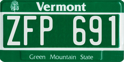 VT license plate ZFP691