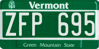 VT license plate ZFP695