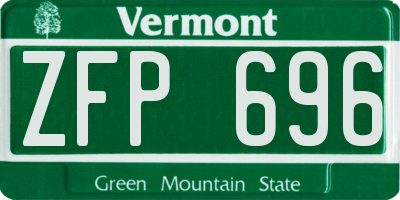 VT license plate ZFP696