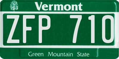 VT license plate ZFP710