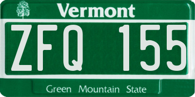VT license plate ZFQ155