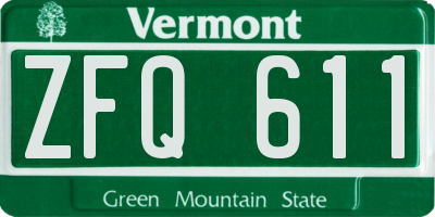 VT license plate ZFQ611