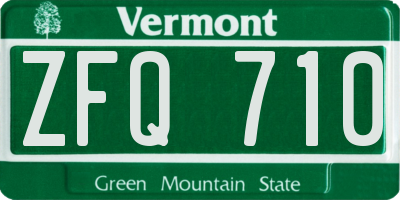 VT license plate ZFQ710