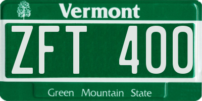 VT license plate ZFT400