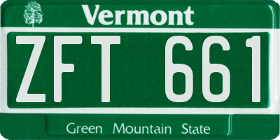 VT license plate ZFT661