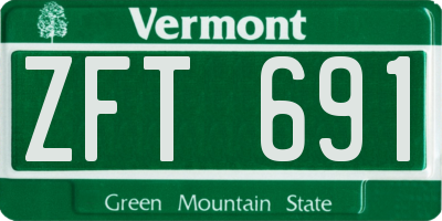 VT license plate ZFT691