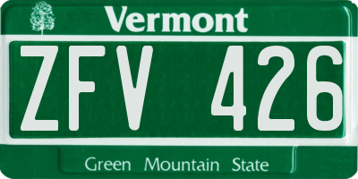 VT license plate ZFV426