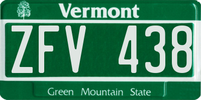 VT license plate ZFV438