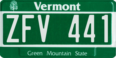 VT license plate ZFV441