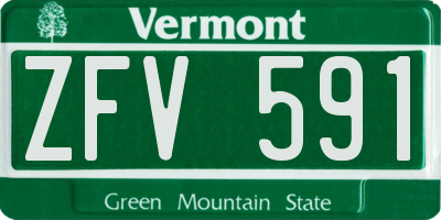 VT license plate ZFV591