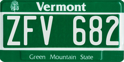 VT license plate ZFV682