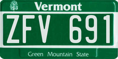 VT license plate ZFV691