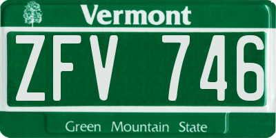 VT license plate ZFV746
