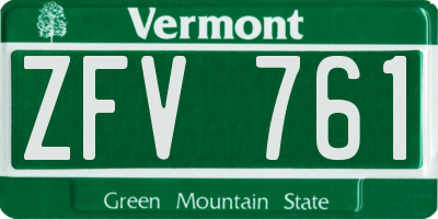 VT license plate ZFV761