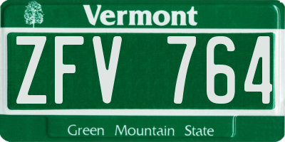 VT license plate ZFV764