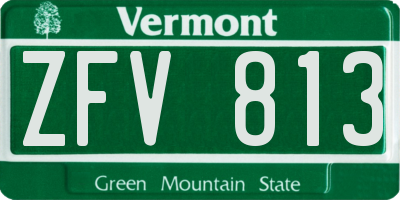 VT license plate ZFV813