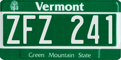 VT license plate ZFZ241