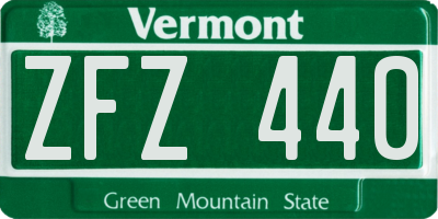 VT license plate ZFZ440