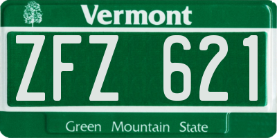 VT license plate ZFZ621