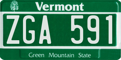 VT license plate ZGA591