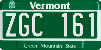 VT license plate ZGC161