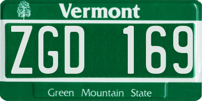 VT license plate ZGD169