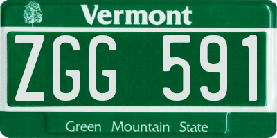 VT license plate ZGG591